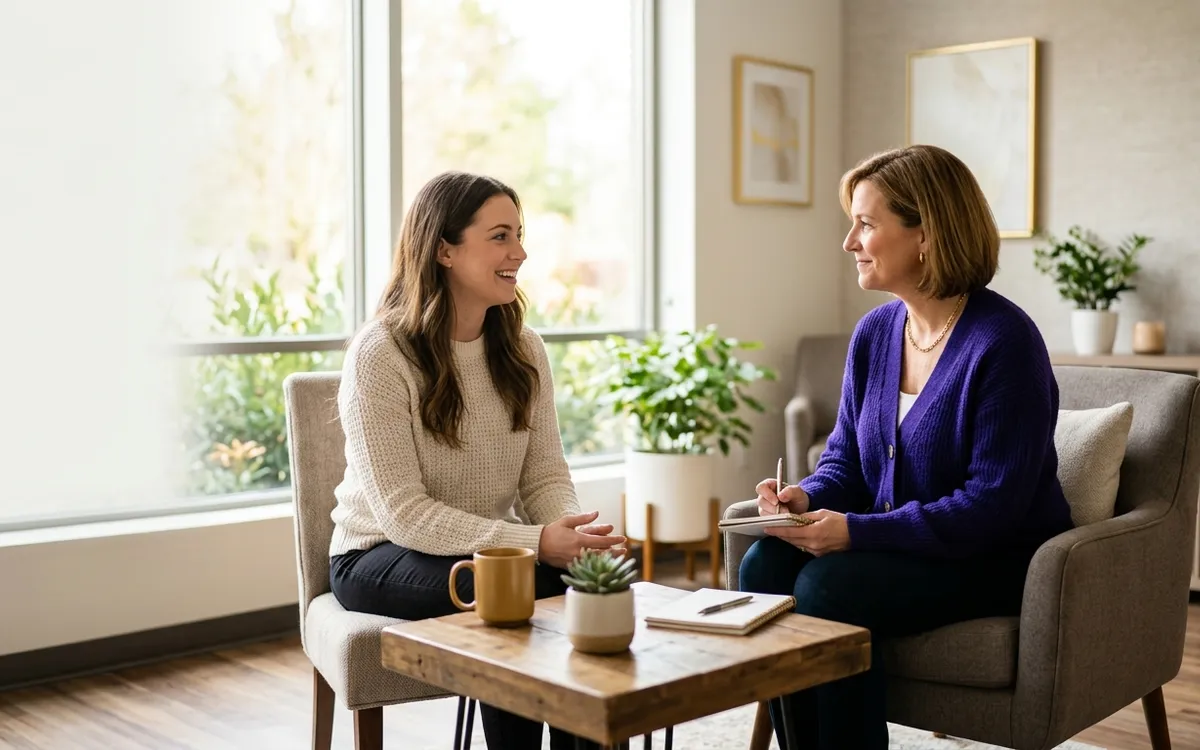 Supportive therapy session focused on cognitive and behavioral skill building