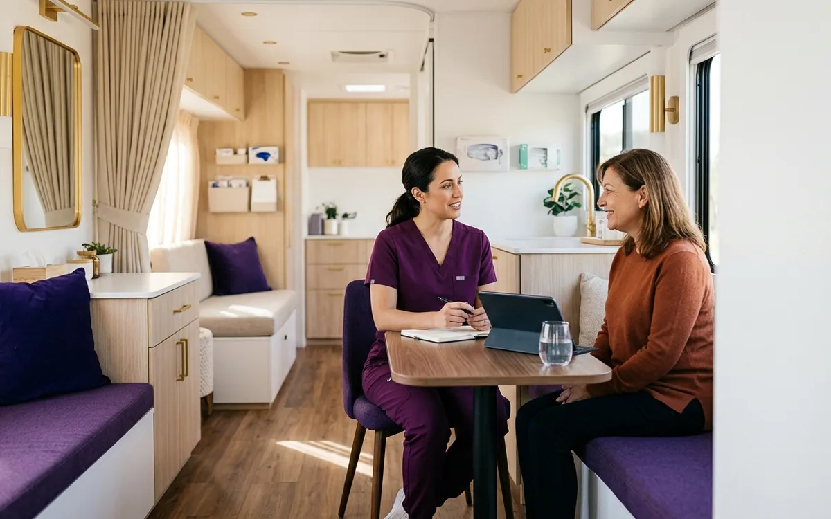 Mobile clinic support bringing behavioral health services closer to a community